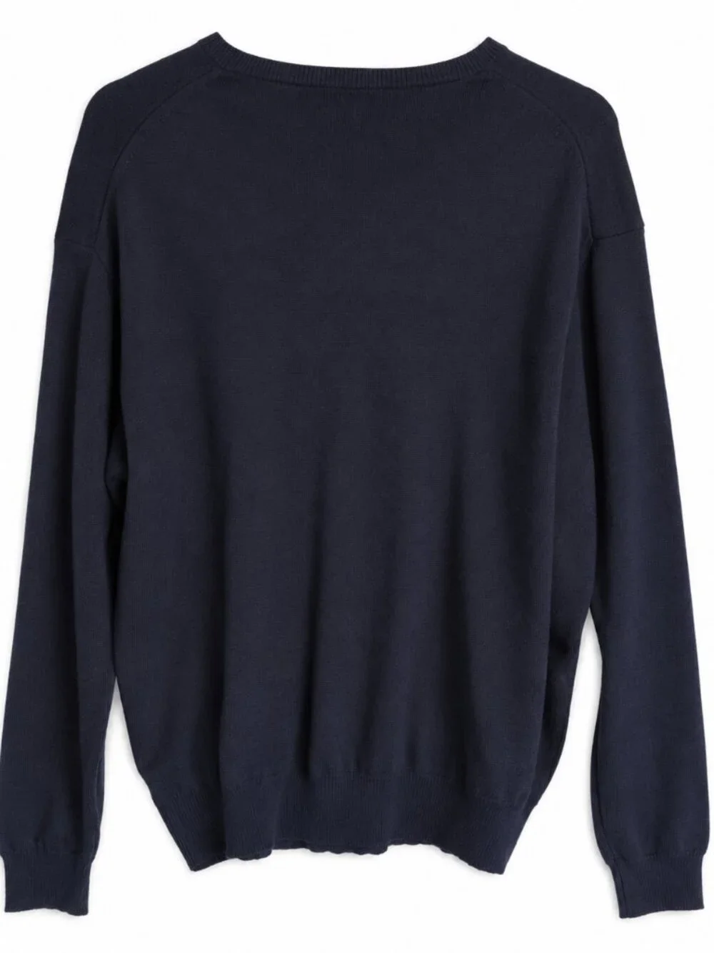Polo Ralph Lauren XXL 100% Pima Cotton Classic Navy V-Neck Sweater Red Pony